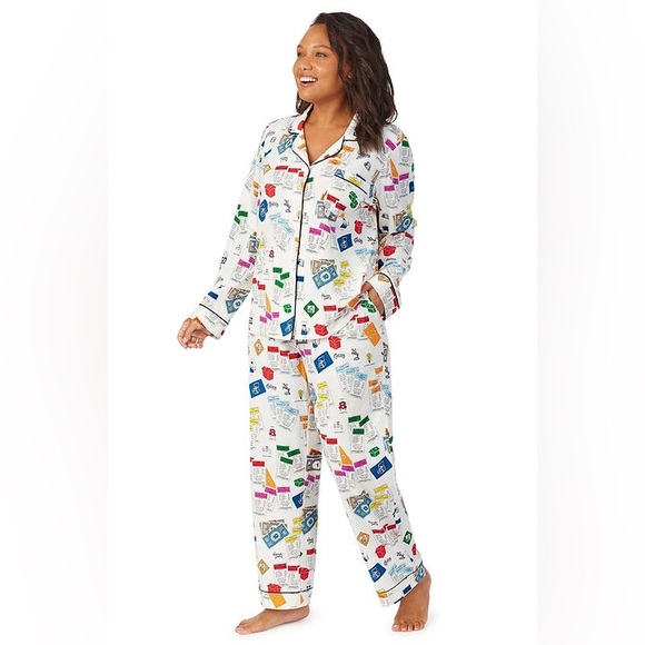BedHead - Stretch Jersey Pajama Set - Let's Play Monopoly  size xl - Picture 1 of 5